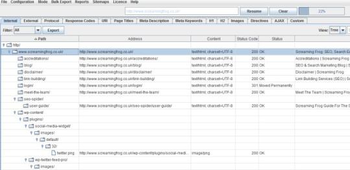 Screaming Frog SEO Spider screenshot