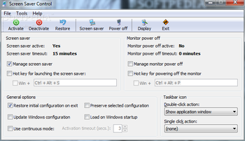 Screen Saver Control screenshot