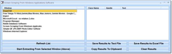 Screen Scraping From Windows Applications Software screenshot