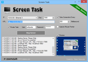 Screen Task screenshot
