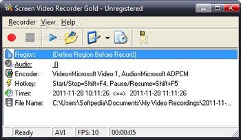 Screen Video Recorder Gold screenshot