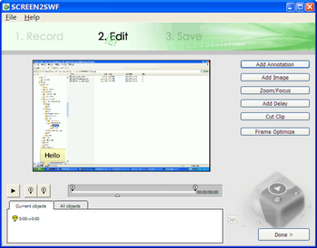 SCREEN2SWF screenshot