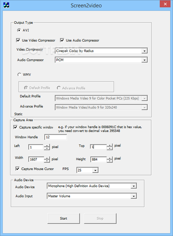 Screen2Video ActiveX Control screenshot