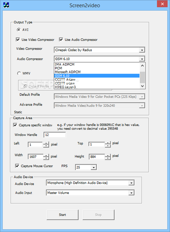 Screen2Video ActiveX Control screenshot 2