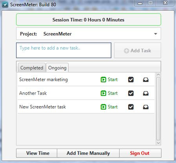 ScreenMeter Client screenshot