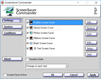 ScreenSaver Commander screenshot