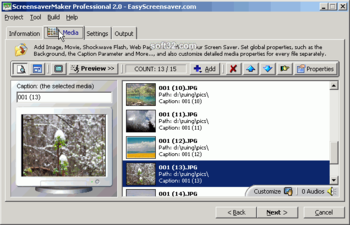 Screensaver Maker Standard Edition screenshot