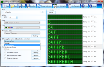 Scrolling LED Bitmap Generator screenshot