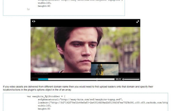 Scrubber frames preview for Flowplayer screenshot