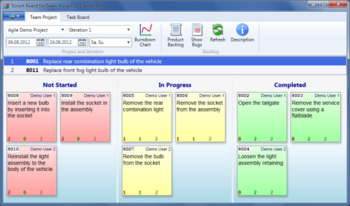 Scrum Board for Team Project screenshot