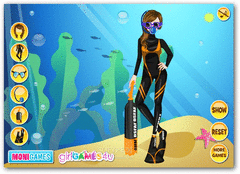 Scuba Diving Girl Dress Up screenshot 2