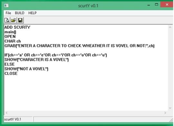 scurtY IDE screenshot
