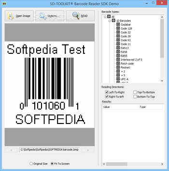 SD-TOOLKIT Barcode Reader SDK screenshot