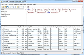 SdfBrowser screenshot