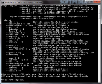 sdparm screenshot
