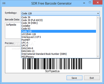SDR Free Barcode Generator screenshot 2