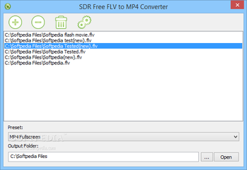 SDR Free FLV to MP4 Converter screenshot