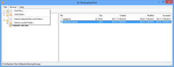 SE-BackupExplorer screenshot 2