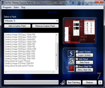 Se7en Theme Source Patcher screenshot