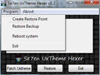 Se7en UxTheme Hexer screenshot 2