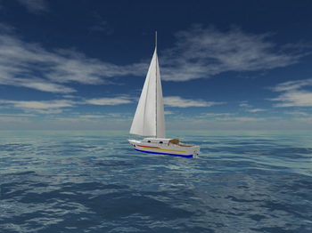 Sea Yacht Cruise 3D Screensaver screenshot