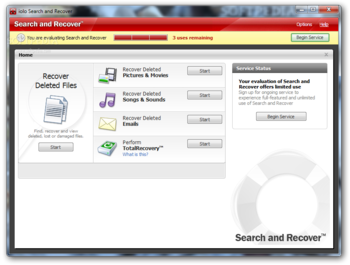 Search and Recover screenshot