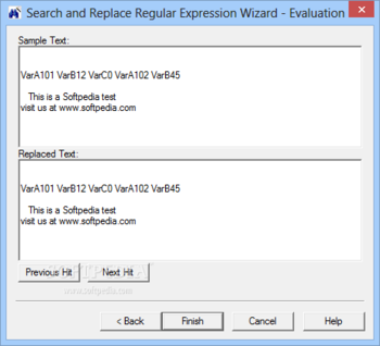 Search and Replace Regular Expression Wizard screenshot 4