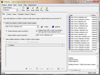 Search Engine Builder Professional screenshot
