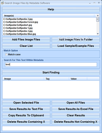 Search Image Files By Metadata Software screenshot