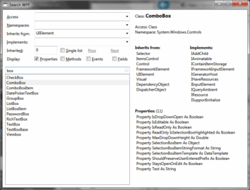 Search WPF screenshot