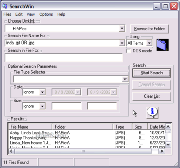 SearchWin screenshot