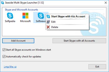 Seaside Multi Skype Launcher screenshot