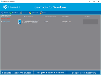 SeaTools for Windows screenshot