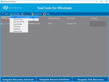 SeaTools for Windows screenshot 2