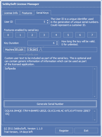 SebbySoft License Manager screenshot 3
