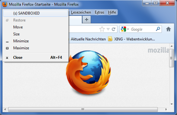 SecuBrowser for Windows XP screenshot