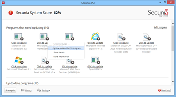 Secunia Personal Software Inspector screenshot 2