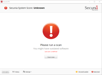 Secunia PSI screenshot