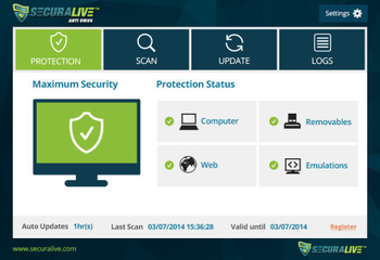 SecuraLive Antivirus screenshot