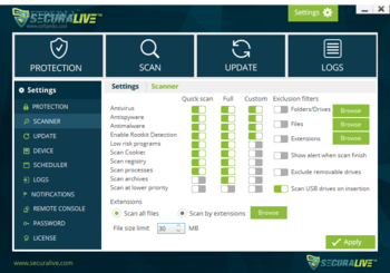 SecuraLive Antivirus screenshot 4