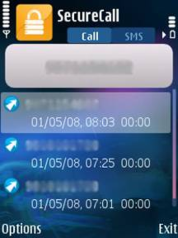 Secure call and SMS screenshot