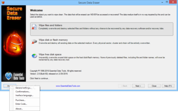 Secure Data Eraser screenshot