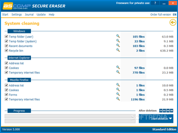 Secure Eraser Standard Edition screenshot 4