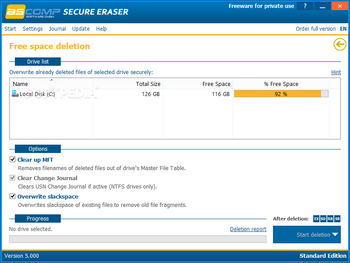 Secure Eraser Standard Edition screenshot 5