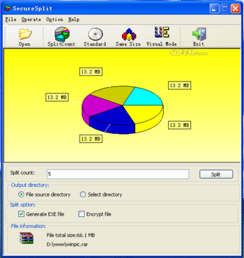 Secure File Split screenshot