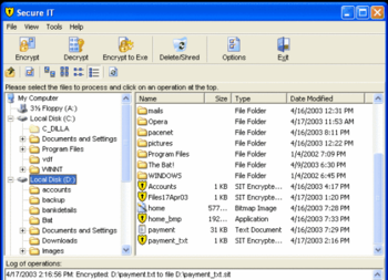 Secure IT Encryption Software screenshot