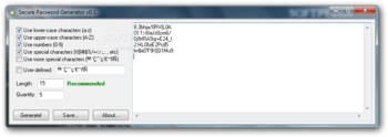 Secure Password Generator screenshot