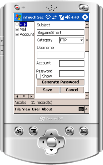 Secure Password Wallet PDA screenshot 2
