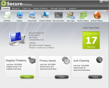 Secure Windows Pro 2010 screenshot