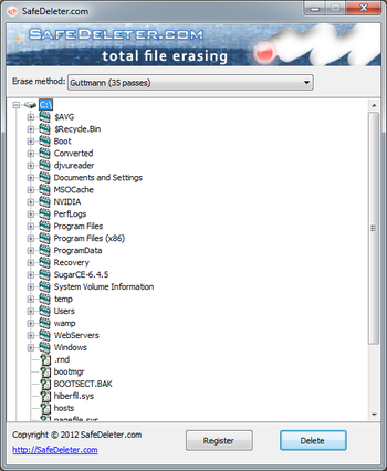 SecureDeleter screenshot